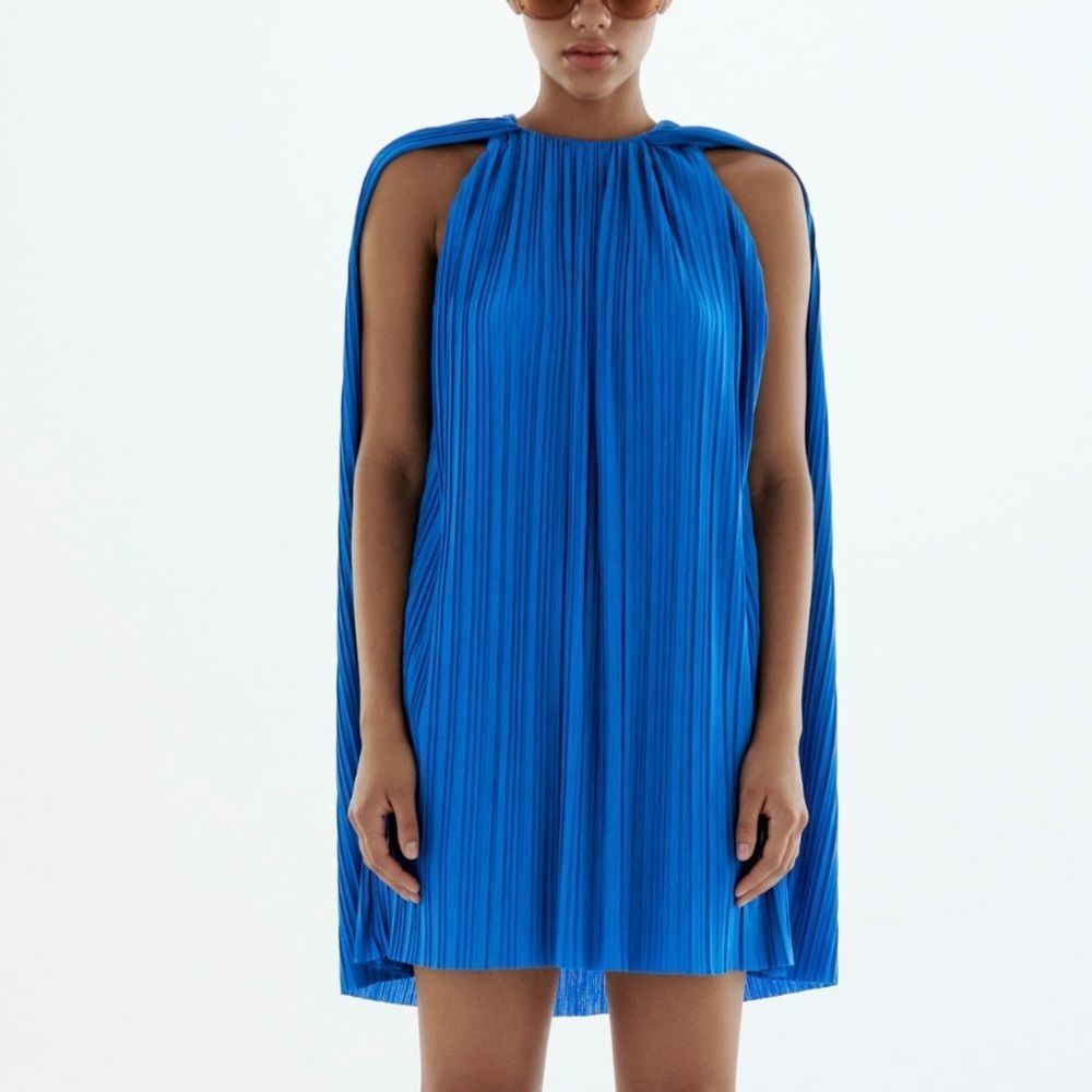 COPY - Pleated cape dress